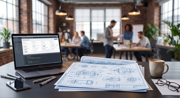 Schémas techniques et plans de R&D illustrant la reprise d'un brevet par un entrepreneur pour créer sa startup.
